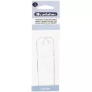 Flexible curved needle, large eye -Spare needles for bead mill x2