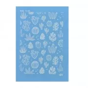 Silk Screen Moiko for polymer clay 74x105 mm - Cactus pattern 10.49 x1