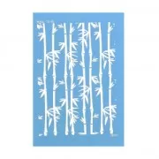 Silk Screen Moiko for polymer clay 74x105 mm - Bamboo pattern 10.48 x1