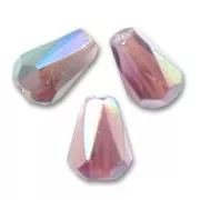 Faceted Pear-Shaped Beads, 7x5 mm - Light Amethyst AB x25
