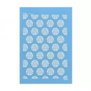 Silk Screen Moiko for polymer clay 74x105 mm - 3D ball and Floral pattern 10.18 x1