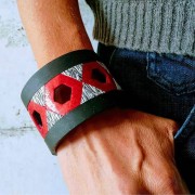 Silk Screen Moiko for polymer clay 74x105 mm - Stripes Pattern 10.07 x1