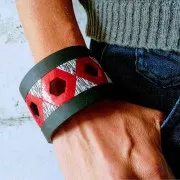 Silk Screen Moiko for polymer clay 74x105 mm - Stripes Pattern 10.07 x1