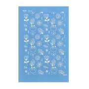 Silk Screen Moiko for polymer clay 74x105 mm - Floral Pattern 10.32 x1