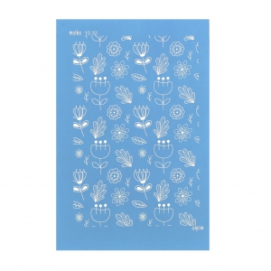 Silk Screen Moiko for polymer clay 74x105 mm - Floral Pattern 10.32 x1