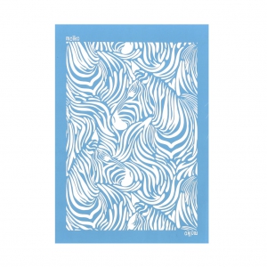 Silk Screen Moiko for polymer clay 74x105 mm - Zebra Pattern 10.10 x1