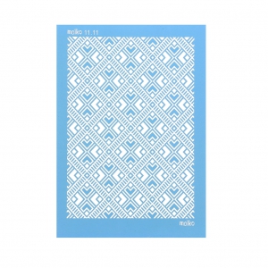 Silk Screen Moiko for polymer clay 74x105 mm - Maya Pattern 11.11 x1