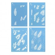 4 stackable Moiko Silk Screensfor polymer clay 74x105 mm - Leaves pattern x1