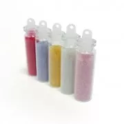 Assortment of 5 microbeads without hole 0.5 mm Crystal x20g