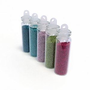 Assortment of 5 microbeads without hole 0.5 mm Glossy x20g