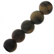 Tiger's Eye Beads 6 mm - frosted effect x15|raw }}