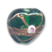 Aventurine Heart 20mm Green  x1