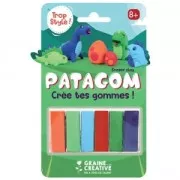Patagom Eraser clay - Make DIY erasers - 6 loaves Dinosaurs x1