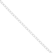 925 Sterling Silver rombo chain 2.7x3.6 mm x 50cm