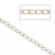 Rose Gold Filled Rombo mesh chain 1.1 mm x 1 m