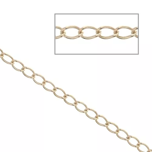 Rose Gold Filled Rombo mesh chain 1.1 mm x 1 m