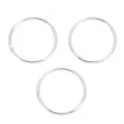 12x1 mm 925 Sterling Silver closed Jump rings x4