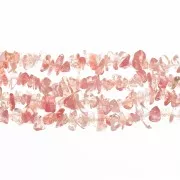 Strawberry imitation Quartz Chip beads 8 - 11 mm x85cm