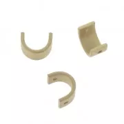 U-shaped 2-hole spacer 8x6 mm Mat Gold Tone x1