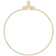 Base for earring hoops to decorate 35 mm fine Gold plated x2|raw }}