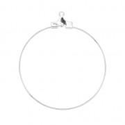 Base for earring hoops to decorate 35 mm - with one hole - Fine silver plating x2|raw }}