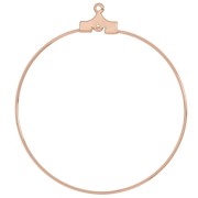 Base for earring hoops to decorate 40 mm - with one hole - Rose Gold Tone x2|raw }}