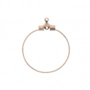 Base for earring hoops to decorate 25 mm with one hole - Rose Gold Tone x2|raw }}