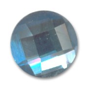 Faceted glass cabochon 18mm Light Sapphire|raw }}