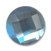 Faceted glass cabochon 18mm Light Sapphire