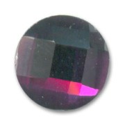 Faceted glass cabochon 18mm Amethyst|raw }}