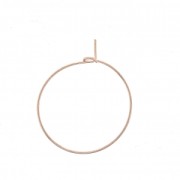 Earring hoops to decorate 25x0.6 mm - Rose Gold Tone x2