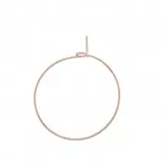 Earring hoops to decorate 25x0.6 mm - Rose Gold Tone x2