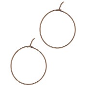 25 mm Decorative Wire Hoop Earrings - 0.7 mm Wire - Bronze (2-pack)