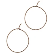 25 mm Decorative Wire Hoop Earrings - 0.7 mm Wire - Bronze (2-pack)