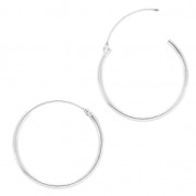 Metal earring hoops to decorate 19 mm - Fine silver plating x2|raw }}