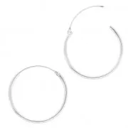 Metal earring hoops to decorate 19 mm - Fine silver plating x2