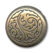 CCB Flat round bead 25mm Bronze tone x 1|raw }}