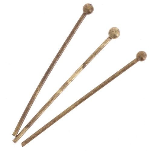 Ball head nails 27x0.8mm bronze x25