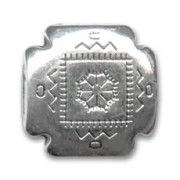 CCB Cross bead 22mm Silver tone x 1|raw }}