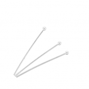 Ball Pins 2 mm - 25x0.9 mm Fine silver plating x25