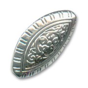 CCB Olive beads 29x16mm Silver tone x 6|raw }}