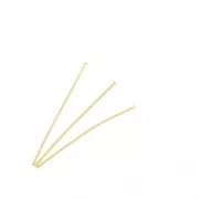 Head pins 2 mm 38x0.8 mm Fine Gold plated x25