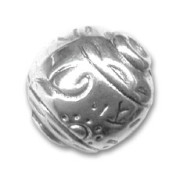 CCB Round bead16mm Silver tone x 1|raw }}