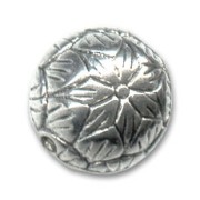 CCB Round bead 13mm Antic Silver tone x 1|raw }}