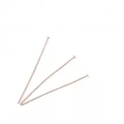 Head pins 2 mm 38x0.8 mm Rose Gold Tone x25