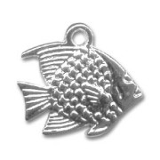 CCB Fish charm 17mm Silver tone x 1|raw }}