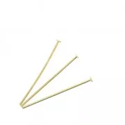 Head pins 2.2 mm - 25x0.7 mm Gilded with fine 24K x25