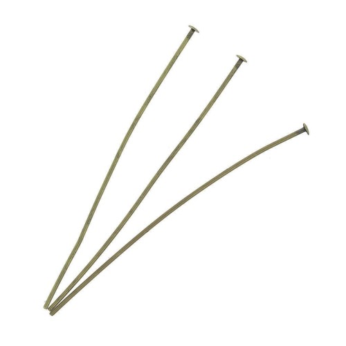 Head pins 2 mm - 51x0.7 mm Bronze Tone x25