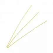 Head pins 2.2 mm - 51x0.8 mm Fine Gold plated x25