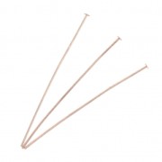 Head pins 2.2 mm - 51x0.8 mm Rose Gold Tone x25|raw }}